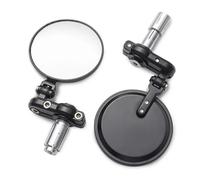 Espejo retrovisor motocicleta 2 Unids/set 22mm Espejo Universal Motocicleta Mango Negro Aluminio Espejos Retrovisores Laterales Accesorios Motor Espejos Retrovisores Moto