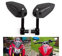 Espejo Retrovisor Motocicleta Bicicleta Crucero Chopper ATV Aluminio 7/8'' 22 mm Espejo Lateral del Extremo del Manillar (A)