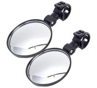 Espejo retrovisor motocicleta Espejo Retrovisor Bicicleta Espejos Laterales Convexos Gran Angular Rotación 360 ° Correa Hebilla Plástico Elástica Espejos Retrovisores Moto(2pcs Large)