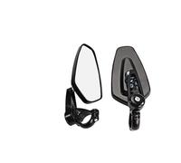 Espejo retrovisor motocicleta Espejos Retrovisores Universales Manillar Motocicleta 1 Par 7/8" 22mm Extremo Barra Aluminio Motocicleta Espejo Espejos Motocicletas(Black)