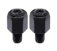 Espejo retrovisor motocicleta Para 1 Par Adaptador Espejo Universal M10 Para M8 En Sentido Las Agujas Reloj Perno Retrovisor Motocicleta Metal Acero Espejos Motocicletas(Black(M8-M10))