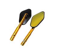 Espejo retrovisor motocicleta Para Bicicleta Calle E-bike Amarillo Octogonal CNC Espejo Marcha Atrás Aluminio Modificado Para Motocicleta Scooter Espejos Retrovisores Moto(Yellow)