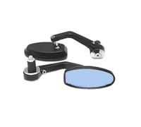 Espejo retrovisor motocicleta Para Royal Para Enfield Bullet/Meteor/Classic 350 500 Interceptor 650 Espejos Retrovisores Aluminio Manillar Motocicleta Espejos Moto Lateral(Silver-NO)