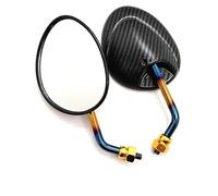 Espejo Retrovisor Ovalado Universal Titanio Quemado para Motocicleta 8 Mm 10 para R1200R R1200GS F800GS G310R F650GS F700GS F800R G450X