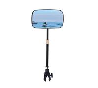 Espejo retrovisor para barco con barra telescópica, espejo retrovisor ajustable 360°, accesorio para botes de esquí acuático, pontón, 22 x 12,5 cm