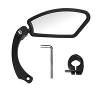 Espejo retrovisor para manillar de bicicleta, grande, ajustable, plegable, para bicicleta de montaña, para vehículo eléctrico, motocicleta, lado derecho, ABS negro, manillar de 21