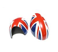 espejo retrovisor Para Mini para Cooper S para Hatchback Convertible R50 R52 R53 La bandera negra Cubiertas de espejo retrovisor Decoración Accesorios para coche(Union Jack,Left Hand Drive)
