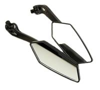 Espejo Retrovisor Para Motocicleta Par De Espejos Retrovisores Universales Para Scooter, Ciclomotor, ATV, Con Tornillo Vidrio, Para Manillar Moto