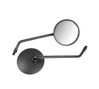 Espejo retrovisor para Motocicleta Yamaha, Espejo retrovisor Redondo para Motocicleta, Espejos Laterales Traseros Electrombile, Rosca de 10 mm y 8 mm, Color Plata (10 mm Negro).