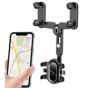 Espejo retrovisor para soporte de teléfono de coche de 360 grados, soporte de teléfono con espejo - para coche con soporte de espejo giratorio de 360 °,Soporte para teléfono móvil de aut