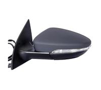 Espejo retrovisor plegable con calefacción y luces de giro para coche, compatible con VW Volkswagen Scirocco 2009, 2010, 2011, 2012, 2013-2018, 6, 9 y 13 cables.(6 Wires-Primer-Left)