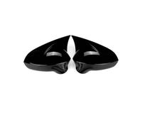 Espejo Retrovisor Tapa 2 Cubiertas Fibra Carbono Espejo Retrovisor Coche para Seat para Leon MK2 E para Ibiza MK4 6J 2008-2017 Carcasa Retrovisor(Glossy Black)