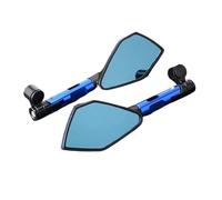 Espejo Retrovisor Universal Aleación Aluminio De 8-10 Mm Motocicleta Para Ducati Para Monster 696, 600, 821, Para Hypermotard 950 Para Scrambler(Blue)