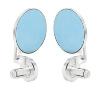 Espejo retrovisor universal antideslumbrante redondo para manillar de motocicleta, espejos laterales duraderos y resistentes al desgaste para scooters, cruceros, motos de cross, (Plata galvanizada)