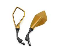 Espejo Retrovisor Universal M10 Motocicleta Piezas Repuesto Scooter Bicicleta Eléctrica Auxiliar Marcha Atrás Accesorios Modificados(Gold)
