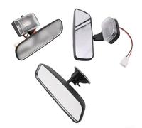 Espejo retrovisor universal negro para triciclo para quad universal (grande | Luz LED integrada, clara para visión nocturna, convexa, reduce los puntos ciegos, aumenta la seguridad