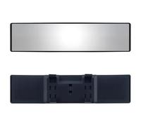 Espejo retrovisor universal panorámico para coche, 300 x 78 mm, con clip antideslumbrante, buena solución para puntos ciegos, para coches, SUV, camiones