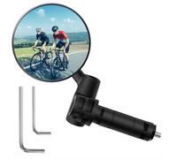 Espejo Retrovisor Universal para Bicicleta Eléctrica - Izquierdo, Ajustable 360° para Manillar 16,8-20 mm, Giratorio para Carreras y Montaña