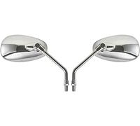 Espejo Retrovisores de Motocicleta Universal M10 Espejo Moto Convexo Manillar Rretrovisores Compatible con SMCR 690 1190 Adventure/R CBR500R CB125R 701 Enduro Chrome 1 Par