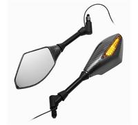 Espejo Retrovisores Giratorio 2 espejos laterales con luces de giro e indicador señal 10 mm para motocicleta para para