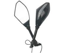 Espejo Retrovisores Giratorio 2 espejos laterales con luces de giro e indicador señal 10 mm para motocicleta para para