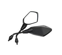 Espejo Retrovisores Moto Espejo Retrovisor Convexo De Fibra De Carbono Para Motocicleta, Scooter, Bicicleta Eléctrica, 8 Mm Y 10 Mm, 2 Unidades Por Par Motos Espejo Retrovisores(10mm Screw)