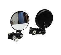 Espejo Retrovisores Moto Para 2 Uds 7/8 "22mm Manillar De Espejo Universal Motocicleta Visión Trasera Aluminio Extremo Barra Lateral Luz Led Espejos Motos Lateral