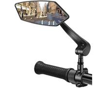 Espejo Retrovisores Moto Para Bicicleta Espejo Retrovisor Gran Angular Ciclismo 360 ° Ajustable Giratorio Carretera Manillar Espejos Retrovisores Espejos Motos Lateral(1PCS Left)