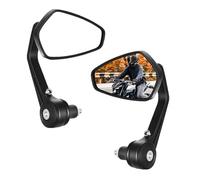 Espejo Retrovisores Moto Para Espejos Laterales Universales De Motocicleta 7/8 "barra Final Vista Trasera CNC Espejos Motos Lateral(WHITE)