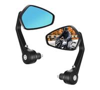 Espejo Retrovisores Moto Para Espejos Laterales Universales De Motocicleta 7/8 "barra Final Vista Trasera CNC Espejos Motos Lateral(Blue)