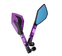 Espejo Scooter para YS150 para TMAX 530 para TDM 850 FZ6N MT10 C8 para NMAX Espejo Retrovisor De Varilla Corta para Motocicleta Espejos Retrovisores Moto(Purple)