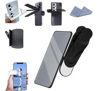 Espejo selfie para cámara trasera, clip de reflejo de espejo, ángulo ajustable, kit de reflejo universal para cámara de smartphone, permite fotos de reflexión para una fácil fotografía de viaje (negro
