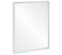 Espejo Subway 3.0 de Villeroy & Boch con iluminación LED, rectangular, 650x750x47,5mm, A4636500, Color: Blanco Mate
