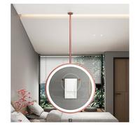 Espejo táctil redondo LED de doble cara, 70 x 70 cm, espejo de techo iluminado para pasillo y sala de estar, espejo de maquillaje decorativo moderno (color 3)