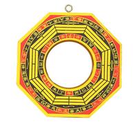 Espejo Tradicional Chino Feng Shui Bagua, Espejo Bagua de Madera, Espejo Bagua Cóncavo Convexo Chino Feng Shui de la Suerte para el Hogar, Negocios, Protección de la (espejo