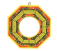 Espejo Tradicional Chino Feng Shui Bagua, Espejo Bagua de Madera, Espejo Bagua Cóncavo Convexo Chino Feng Shui de la Suerte para el Hogar, Negocios, Protección de la (espejo
