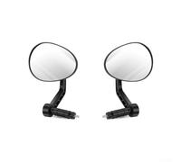 Espejo trasero giratorio de 360 grados para bicicletas con vidrio transparente y carcasa ABS para montaje en el extremo del manillar (2 piezas)
