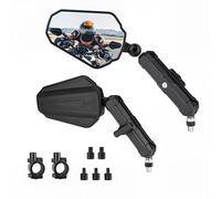 Espejo universal mejorado para motocicleta Adventure ATV con cabeza de bola plegable con tornillo de 8/10 mm y soporte de aluminio para manillar de 7/8 pies para bicicletas eléctricas MT07 Super