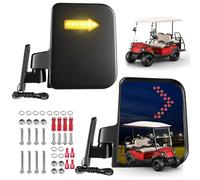 Espejo universal para carrito de golf, espejos laterales con luz intermitente, espejos retrovisores para coche club, Ezgo Yamaha, espejos laterales para carrito de golf