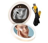 Espejo UV - Suministros Compactos para Prueba de Protector Solar con Luz LED | Espejo Portátil de Bolsillo | para Chicas Damas Esposas Madres Salón Hogar Viaje Viajeros Baño Tocador Coche Oficina