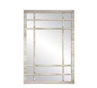 Espejo Ventana Fabricado en España - Mod-Romeo | Acabado Artesanal - Espejo de Pared Ideal para Salón, Recibidor, Vestidor, Dormitorio y Baño. (Blanco Envejecido, 70x100 cm)