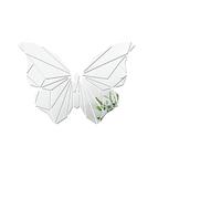 Espejo Vinilos Pegatinas de mariposa, calcomanías de espejo de pared grande for decoración de sala de estar, Mural artístico DIY, pegatina autoadhesiva 3D impermeable ( Color : Silver , Size : S )