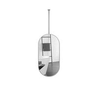 Espejos Colgantes de Techo, Espejo de Pared Ovalado Decorativo, Espejo de Cristal Decorativo Sencillo, para recibidor, guardarropa y decoración del hogar (se Puede Personalizar) (Blanco, 80x