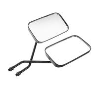 Espejos de barra para motocicleta Espejo retrovisor para motocicleta, con rosca de montaje, reflector de cristal negro, ajustable, pequeño, redondo, para marcha atrás, auxiliar Espejos traseros para m