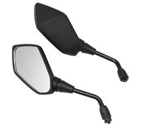 Espejos de Barra para Motocicleta Espejo retrovisor para Motocicleta, Scooter, Bicicleta eléctrica, Convexo, de Fibra de Carbono, 8 mm y 10 mm, 2 Unidades/par Espejos Traseros para Motocicleta(Carbon
