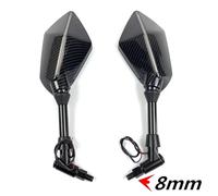 Espejos de barra para motocicleta Espejo retrovisor universal para motocicleta de 10 mm con luz LED, carcasa para espejos retrovisores laterales para R1200gs, R1200GS, R1200RT Espejos traseros para mo