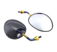 Espejos de Barra para Motocicleta Muestra tu singularidad Espejo retrovisor de ángulo Ajustable para Motocicleta, Bicicleta eléctrica, Scooter, Color Metal, Espejo retrovisor de 8 mm Espejos Traseros