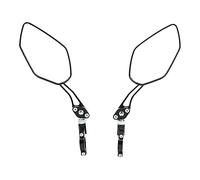 Espejos de bicicleta Espejo retrovisor ajustable de aleación de aluminio negro para motocicleta eléctrica de montaña Adecuado para todo tipo de automóviles Amplio campo de visión