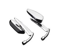 Espejos de Manillar Ajustables para Motocicleta Espejo Retrovisor para Motocicleta para Sportster 1200 Iron 883 Dyna Softail Fat Boy Nightster Roadster(Silver)