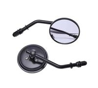 Espejos de Manillar Ajustables para Motocicleta Espejos Visores Redondos para Motocicleta M8, para, Dyna, Bobber, Chopper, Sportster, Old School Y Touring.(Black)